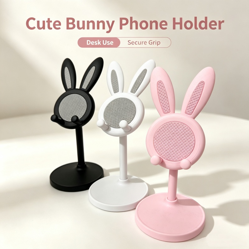 Desk Phone Stand - Cute Bunny Phone Stand Adjustable Desk