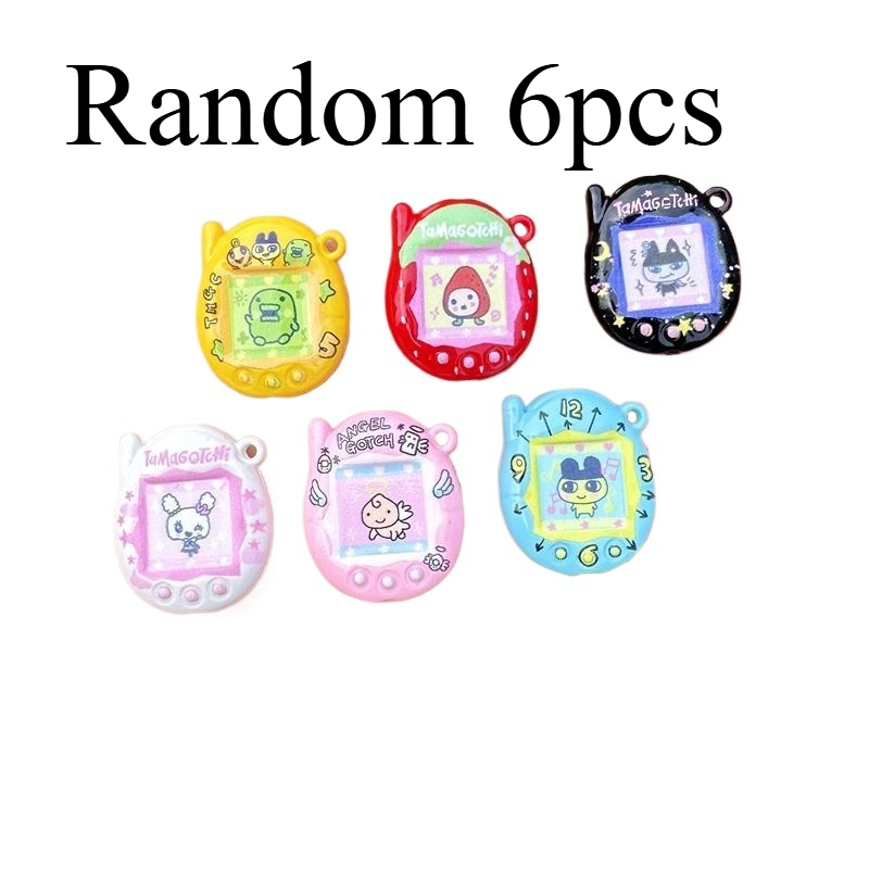 Phone Accessories Doll - 1/3/6pcs Tamagotchi Bead Accessories Acrylic Cartoon