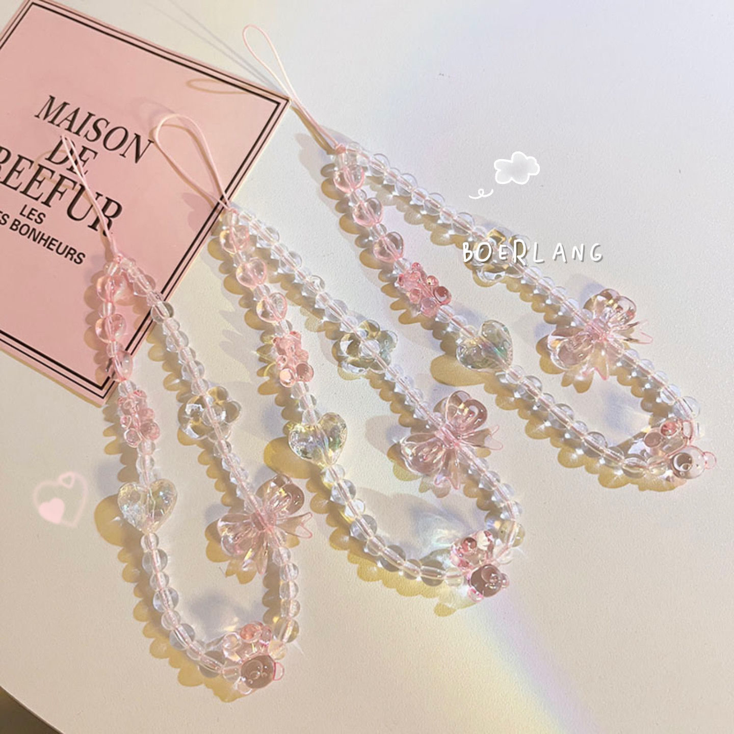 Phone Accessories China - Cellphone Lanyard Keychain Woman Girl Korean