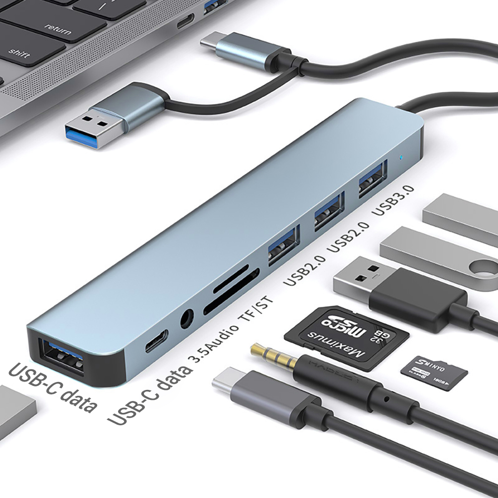 Phone Accessories Officeworks - 9-in-1 Dual Head USB Docking Station