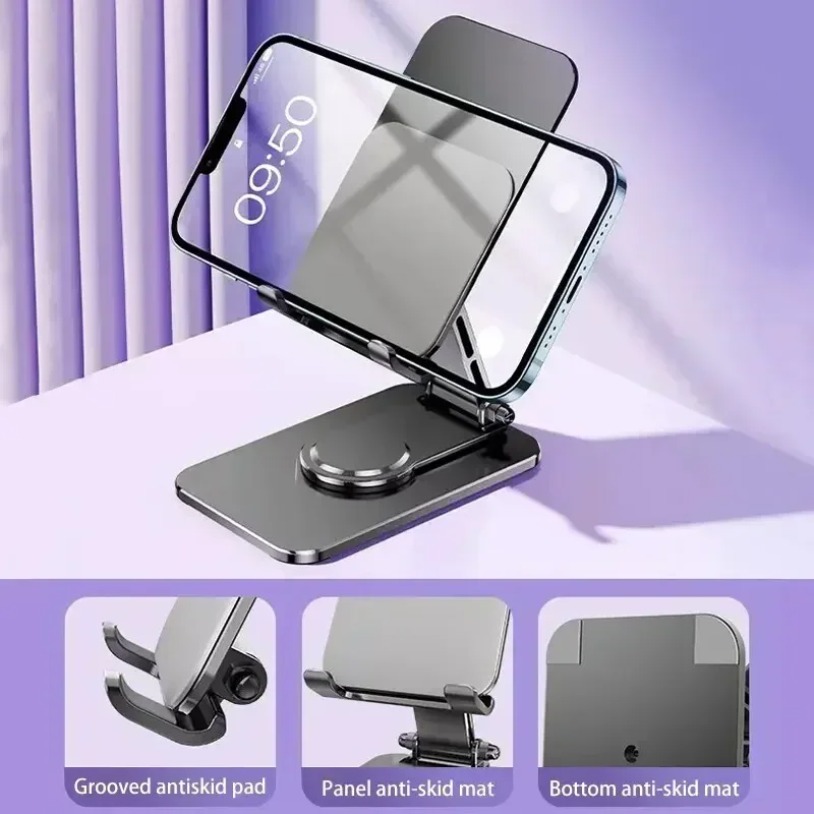 Universal Metal 360° Rotatable - Desk Phone Stand ulasan dan harga