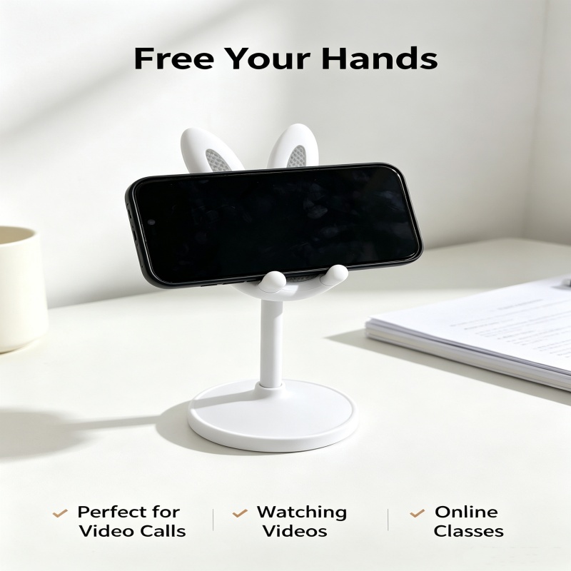 Cute Bunny Phone Stand Adjusta - Desk Phone Stand ulasan dan harga