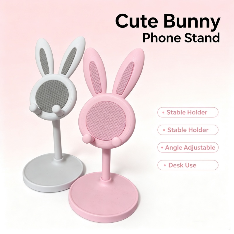 Cute Bunny Phone Stand Adjusta - Desk Phone Stand ulasan dan harga