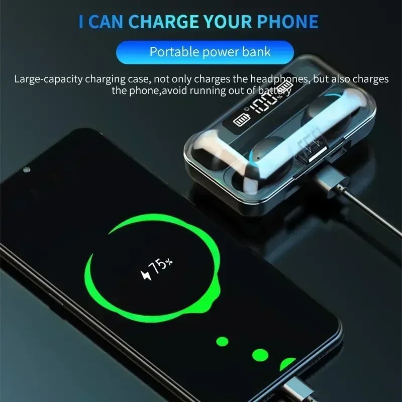 New F9 Bluetooth Headphones 9D - Phone Accessories Amazon ulasan dan harga