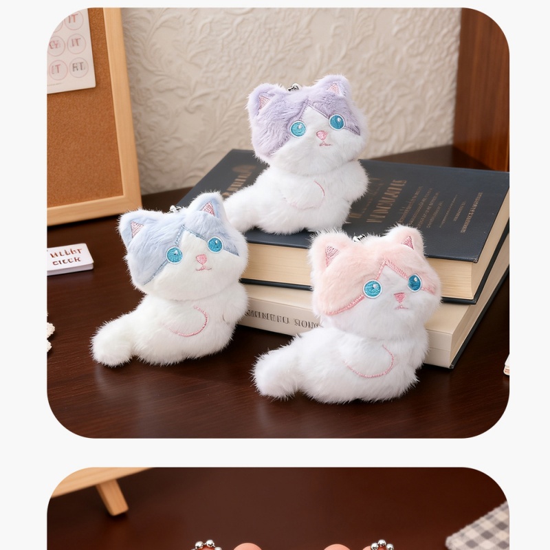  Cute Calico Cat Plush Keychai - Phone Accessories China ulasan dan harga
